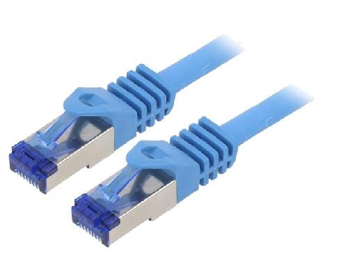 Cable - Adaptateur Reseau - Telephonie Cordon de raccordement S-FTP Cat.6a bleu - 3m