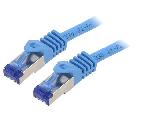 Cable - Adaptateur Reseau - Telephonie Cordon de raccordement S-FTP Cat.6a bleu - 5m