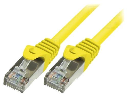 Cable - Adaptateur Reseau - Telephonie Cordon raccordement F-UTP Cat.5e Jaune - 1m