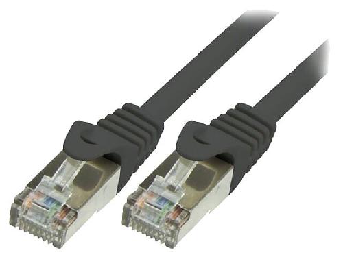 Cable - Adaptateur Reseau - Telephonie Cordon raccordement F-UTP Cat.5e Noir - 0.5m