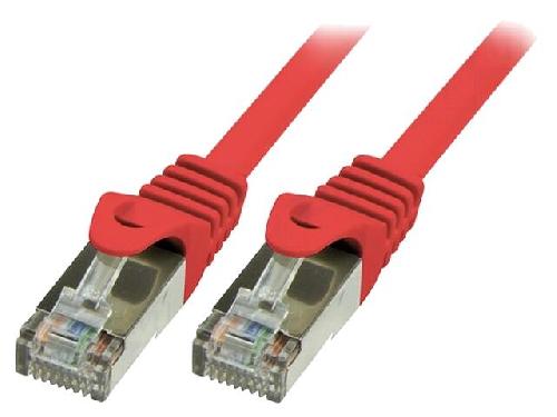 Cable - Adaptateur Reseau - Telephonie Cordon raccordement F-UTP Cat.5e Rouge - 3m