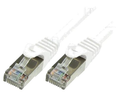 Cable - Adaptateur Reseau - Telephonie Cordon raccordement F-UTP Cat.6 blanc - 0.5m