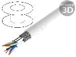 Cable - Adaptateur Reseau - Telephonie Cordon S-FTP Cat7 100m - Blanc