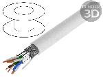 Accessoire Coffret De Communication - Connecteur Rj45 - Panneau De Brassage Cordon S-FTP Cat7 50m - Blanc