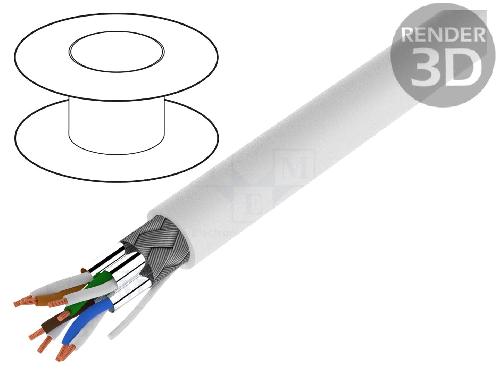 Accessoire Coffret De Communication - Connecteur Rj45 - Panneau De Brassage Cordon S-FTP Cat7 50m - Blanc