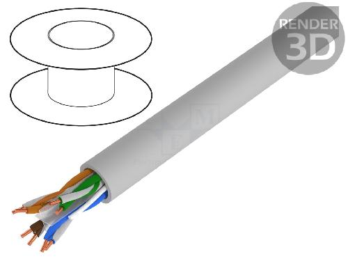 Accessoire Coffret De Communication - Connecteur Rj45 - Panneau De Brassage Cordon U-UTP Cat6 100m - Gris