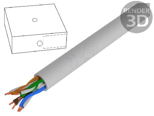 Accessoire Coffret De Communication - Connecteur Rj45 - Panneau De Brassage Cordon U-UTP Cat6 100m - Gris