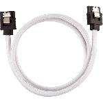 Cable D'alimentation CORSAIR Câble gainé Premium SATA 6Gbps Blanc 60cm Droit - (CC-8900253)