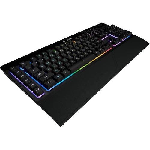 Clavier D'ordinateur CORSAIR Clavier Gamer Membrane K57 RGB - Sans fil - Rétroéclairé RGB LED - Noir  - AZERTY (CH-925C015-FR)