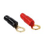 Cosses a anneau 10 mm2 vers 6.4 mm 2 x rouge - 2 x noir