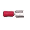 Cosses - Fils 100 Cosses avec connecteur plat 4.8mm D0.5 - 1.0mm2 - rouge