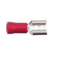 Cosses - Fils 100 Cosses avec connecteur plat 4.8mm D0.5 - 1.0mm2 - rouge