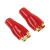 Cosses - Fils 50x Connecteurs plats 4.8mm dore isole rouge - femelle