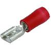 Cosses - Fils Connecteur plat 4.8mm 0.5mm femelle 0.5-1.5mm2 serrage rouge x10