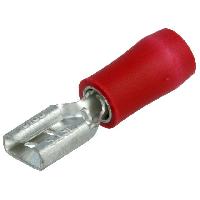 Cosses - Fils Connecteur plat 4.8mm 0.5mm femelle 0.5-1.5mm2 serrage rouge x10