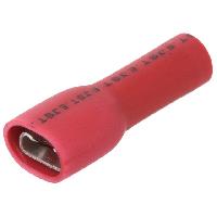 Cosses - Fils Connecteur plat 4.8mm 0.5mm femelle 0.5-1.5mm2 serrage rouge x5