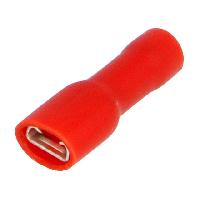 Cosses - Fils Connecteur plat 4.8mm 0.8mm femelle 0.25-1.5mm2 rouge x5