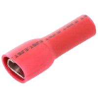 Cosses - Fils Connecteur plat 4.8mm 0.8mm femelle 0.5-1.5mm2 serrage rouge x5