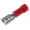 Cosses - Fils Connecteur plat 4.8mm 0.8mm femelle 0.5-1mm2 serrage sur fil rouge x20