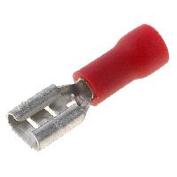 Cosses - Fils Connecteur plat 4.8mm 0.8mm femelle 0.5-1mm2 serrage sur fil rouge x20