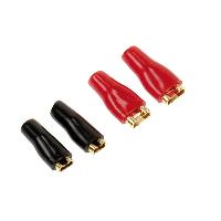Cosses - Fils Connecteurs plats 2 x 2.8mm noirs 2 x 4.8mm rouges
