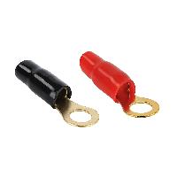 Cosses - Fils Cosses a anneau 10 mm2 vers 10 mm 2 x rouge- 2 x noir