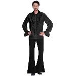 Deguisement - Panoplie De Deguisement Costume adulte chemise satinee noire taille petite