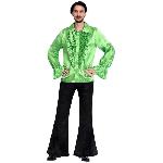 Deguisement - Panoplie De Deguisement Costume adultes Satin Shirt lime taille Standard
