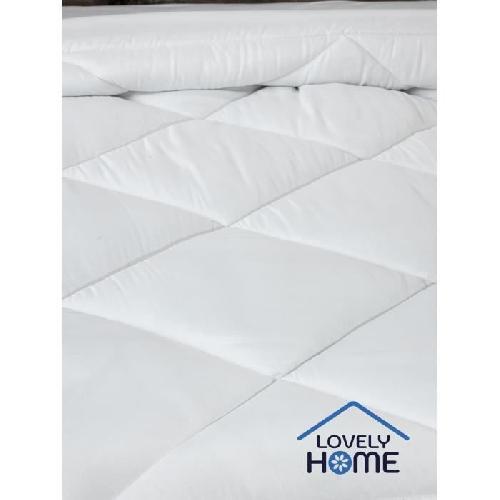 Couette Couette 140 x 200 cm - LOVELY HOME - Chaude - 450 g/m² - Anti-acariens - 1 personne - Blanc