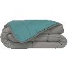 Couette POYET MOTTE Couette Microfibre 400g/m² CALGARY - 200 x 200 cm - Beige galet et Vert lac