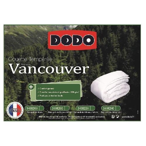 Couette Couette tempérée Vancouver - 240 x 260 cm - Blanc - DODO