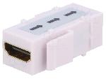 Cable - Connectique Pour Peripherique Coupleur Keystone HDMI avec repeteur - Blanc