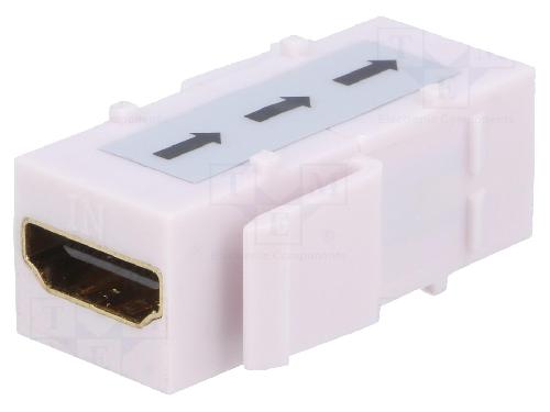 Cable - Connectique Pour Peripherique Coupleur Keystone HDMI avec repeteur - Blanc