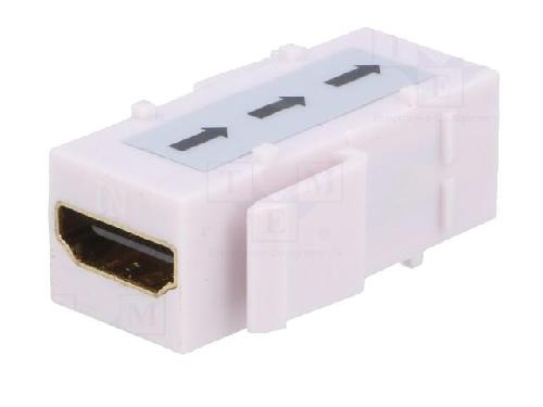 Cable - Connectique Pour Peripherique Coupleur Keystone HDMI avec repeteur - Blanc