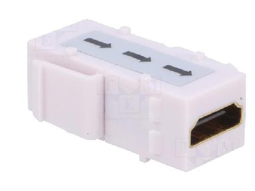 Cable - Connectique Pour Peripherique Coupleur Keystone HDMI avec repeteur - Blanc