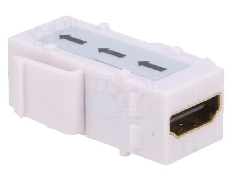 Cable - Connectique Pour Peripherique Coupleur Keystone HDMI avec repeteur - Blanc