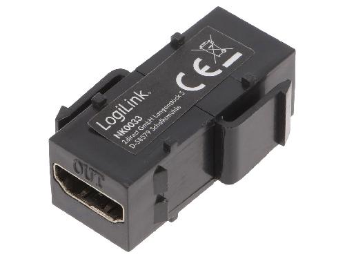 Cable - Connectique Pour Peripherique Coupleur Keystone HDMI avec repeteur - Noir