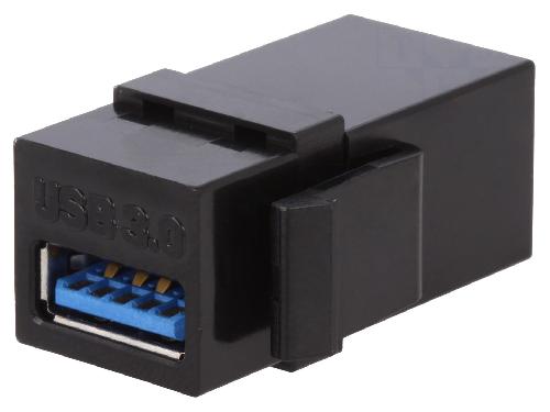 Cable - Connectique Pour Peripherique Coupleur Keystone USB A 3.0 femelle - Noir