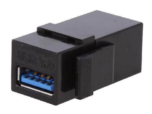 Cable - Connectique Pour Peripherique Coupleur Keystone USB A 3.0 femelle - Noir