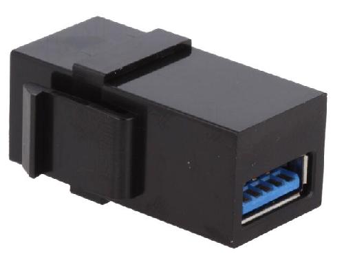 Cable - Connectique Pour Peripherique Coupleur Keystone USB A 3.0 femelle - Noir