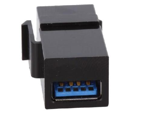 Cable - Connectique Pour Peripherique Coupleur Keystone USB A 3.0 femelle - Noir