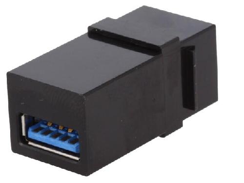 Cable - Connectique Pour Peripherique Coupleur Keystone USB A 3.0 femelle - Noir