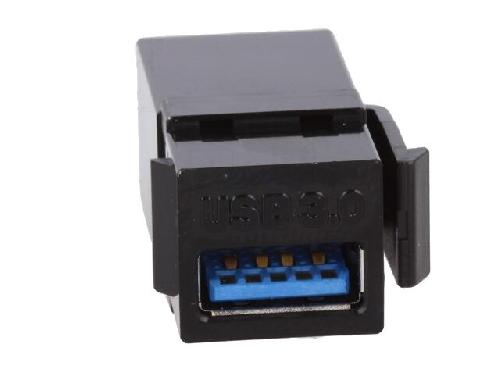 Cable - Connectique Pour Peripherique Coupleur Keystone USB A 3.0 femelle - Noir