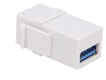 Cable - Connectique Pour Peripherique Coupleur Keystone USB A femelles 2.0 - Blanc