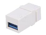 Cable - Connectique Pour Peripherique Coupleur Keystone USB A femelles 2.0 - Blanc