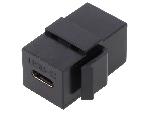 Cable - Connectique Pour Peripherique Coupleur Keystone USB C 3.1 femelle X2 - Noir