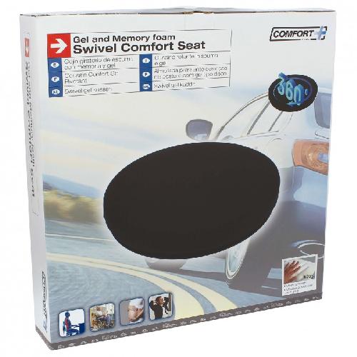 Cale Dos - Repose-tete Coussin Swiss Drive A Memoire De Forme Pivotant 360 - Swiss Drive - D40cmxH6cm