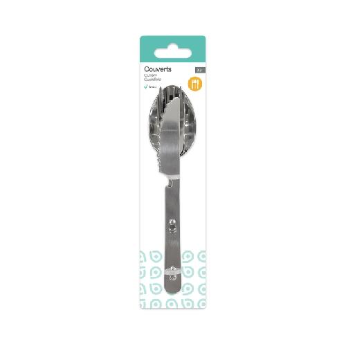 Camping & Camping-Car Couverts inox 3 pieces avec agrafe SD