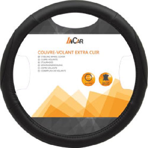 Couvre-volant Couvre-volant classic extra cuir noir Incar 36.5-38cm