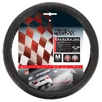 Couvre-volant Couvre volant M 37-39cm - Noir carbone Surpiqure rouge - RaceSport Couvre-volant Couvre volant M 37-39cm - Noir carbone Surpiqure rouge - RaceSport